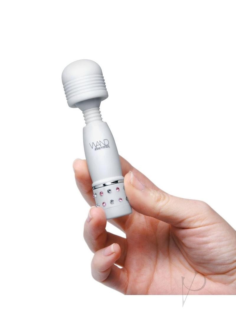 Small Wand Vibrator Clit MassagerVibrating Multi Speed White 4 Inch Travel Vibe