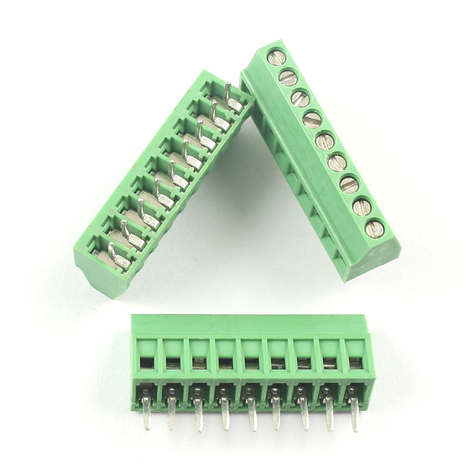10Pcs 2.54mm 0.1" Universal 9 Pin 9 Poles PCB Screw Terminal Block Connector