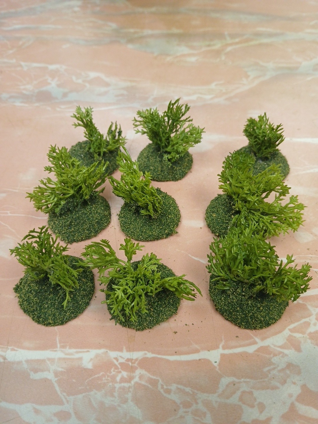 9 Model Based Jungle Brush Based wargaming scenery  terrain 1" Tall