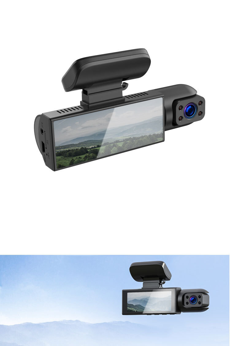 Dual Lens Car Dash Cam DVR Driving Recorder Front Inside Camera 1440P G-sensor