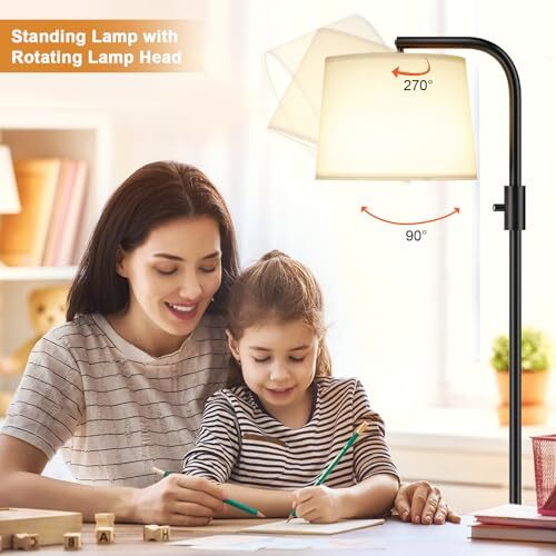 Floor Lamp for Living Room Bedroom,Modern LED Floor Lamp with white(9W Bulb)