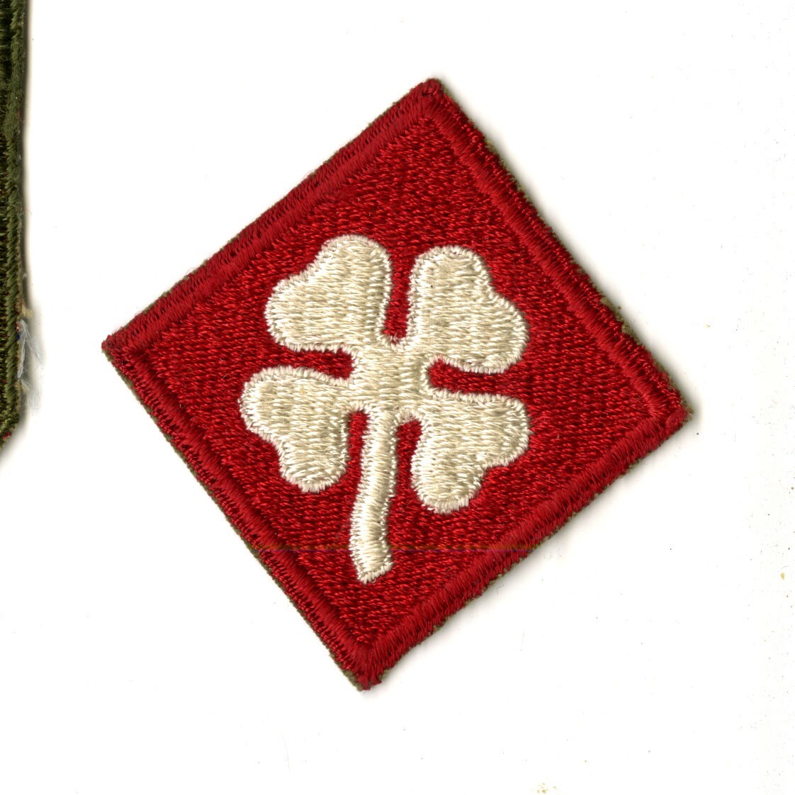 Fourth Army White Back Patch WWII Vintage Pearl Harbor Pacific Training