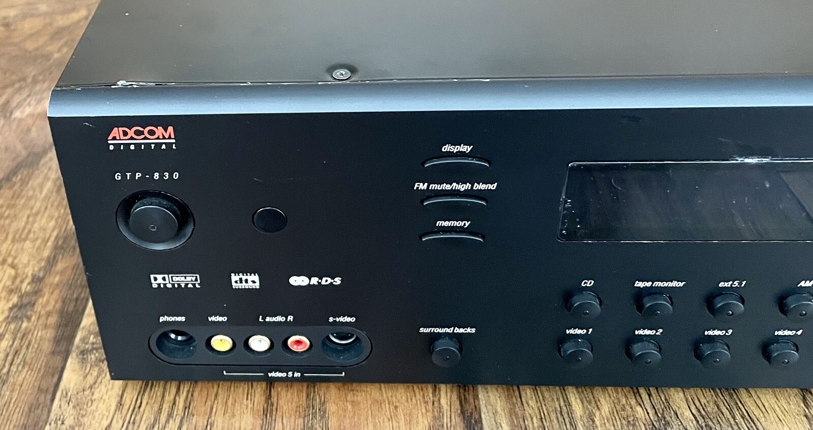 Adcom Digital Processing Tuner Preamplifier GTP-830 — Partially Tested/Working