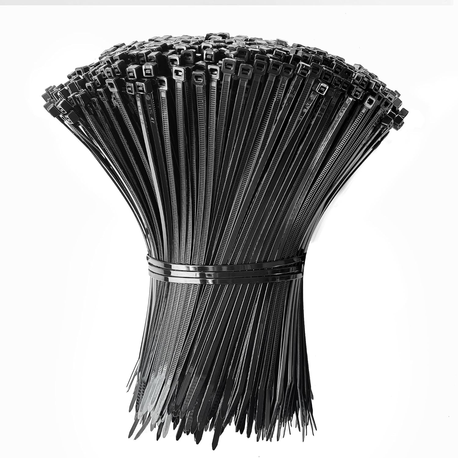 500 Pack 8 Inch Black Premium Nylon Cable Ties 40Lbs Tensile Strength Zip Ties