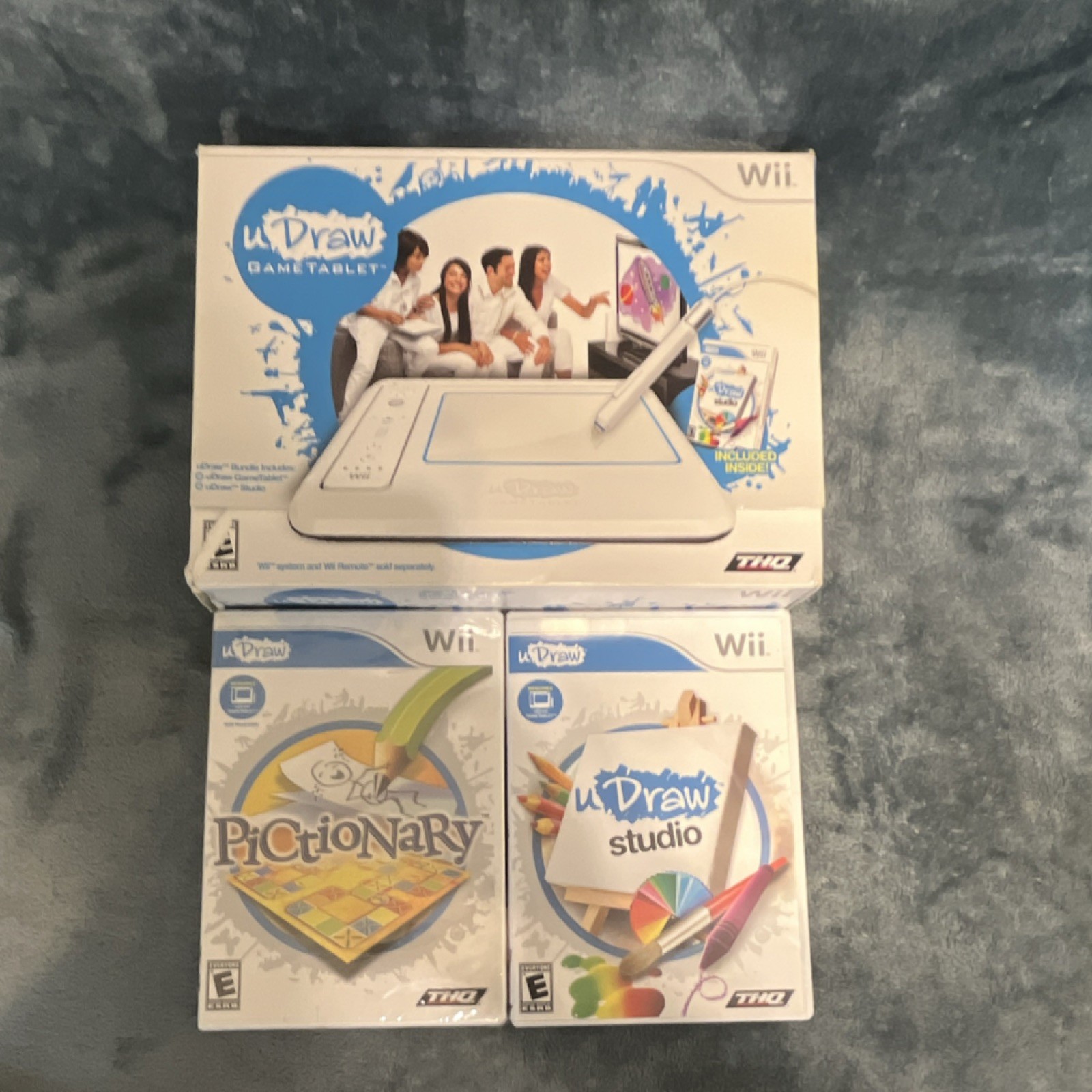 Nintendo Wii uDraw GameTablet Bundle Boxed CIB -uDraw Studio & Pictionary Tested