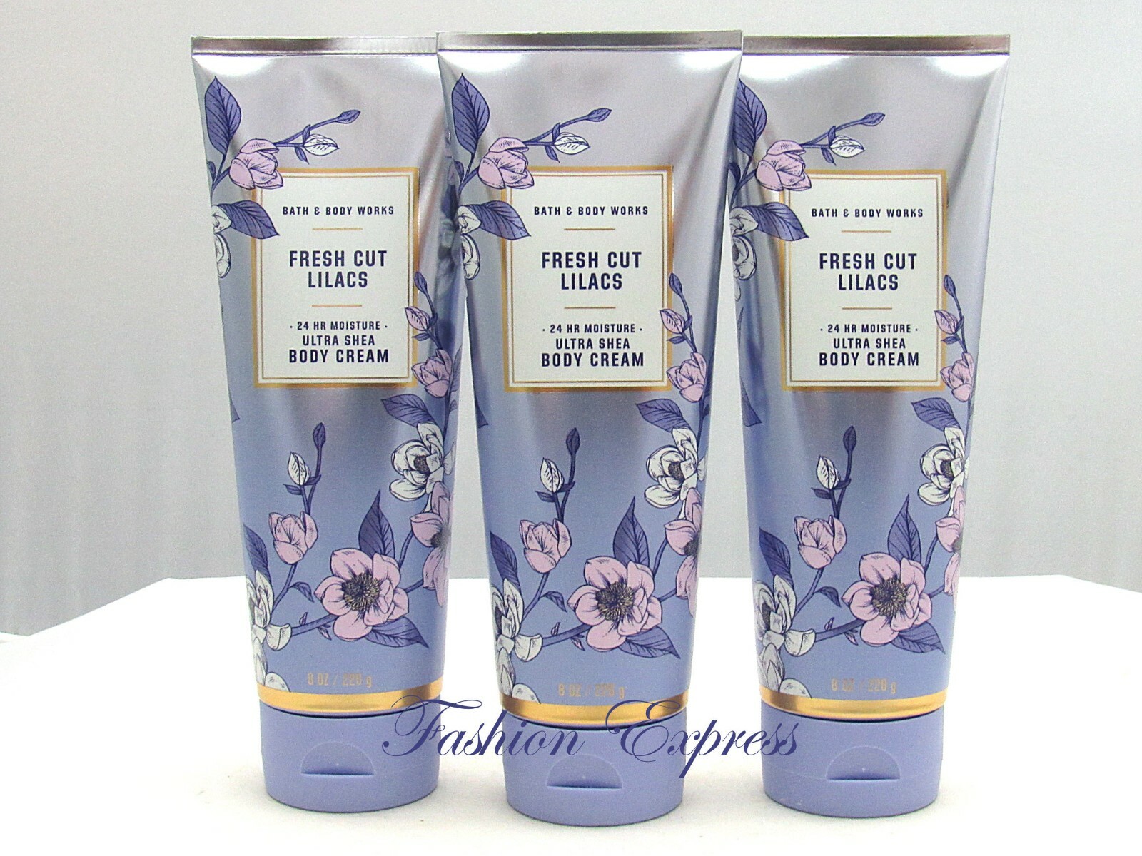 BATH & BODY WORKS FRESH CUT LILACS BODY CREAM 8 OZ (LOT OF 3 PCS)