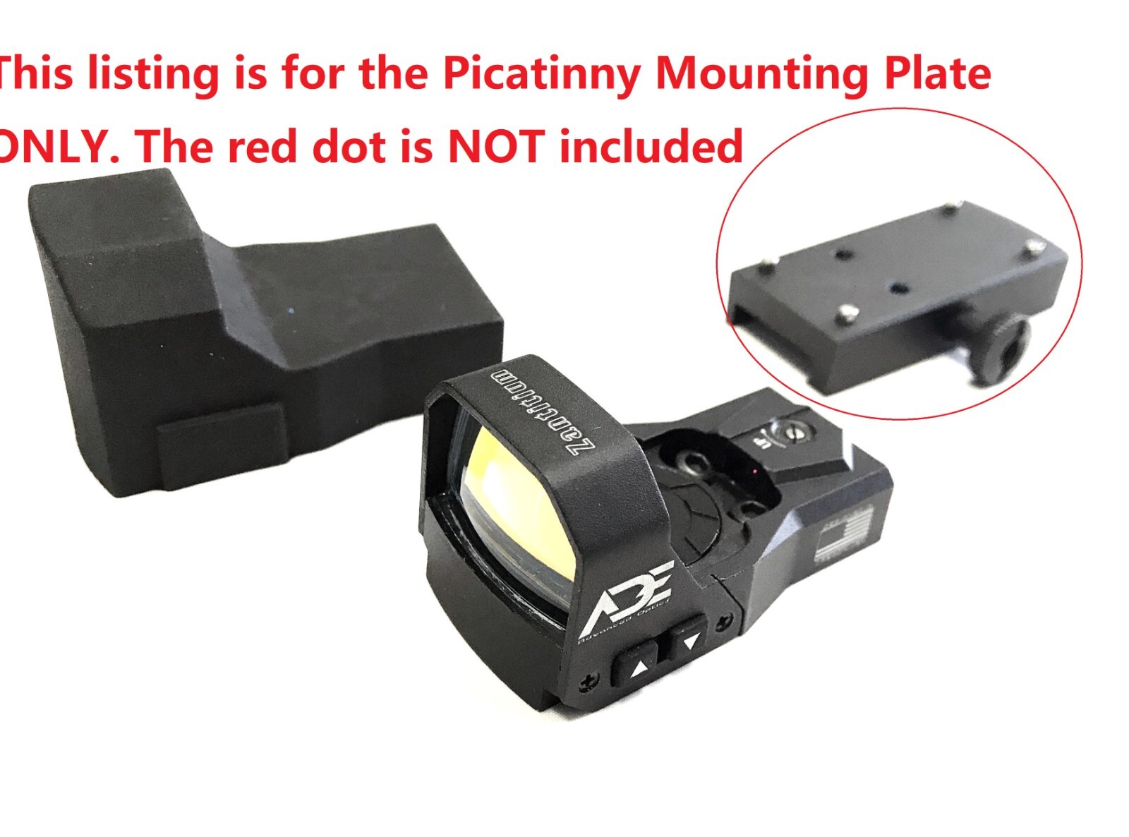 Picatinny Mounting Plate FOR ADE RD3-015, RD3-015 PRO Zantitium Red Dot Sight