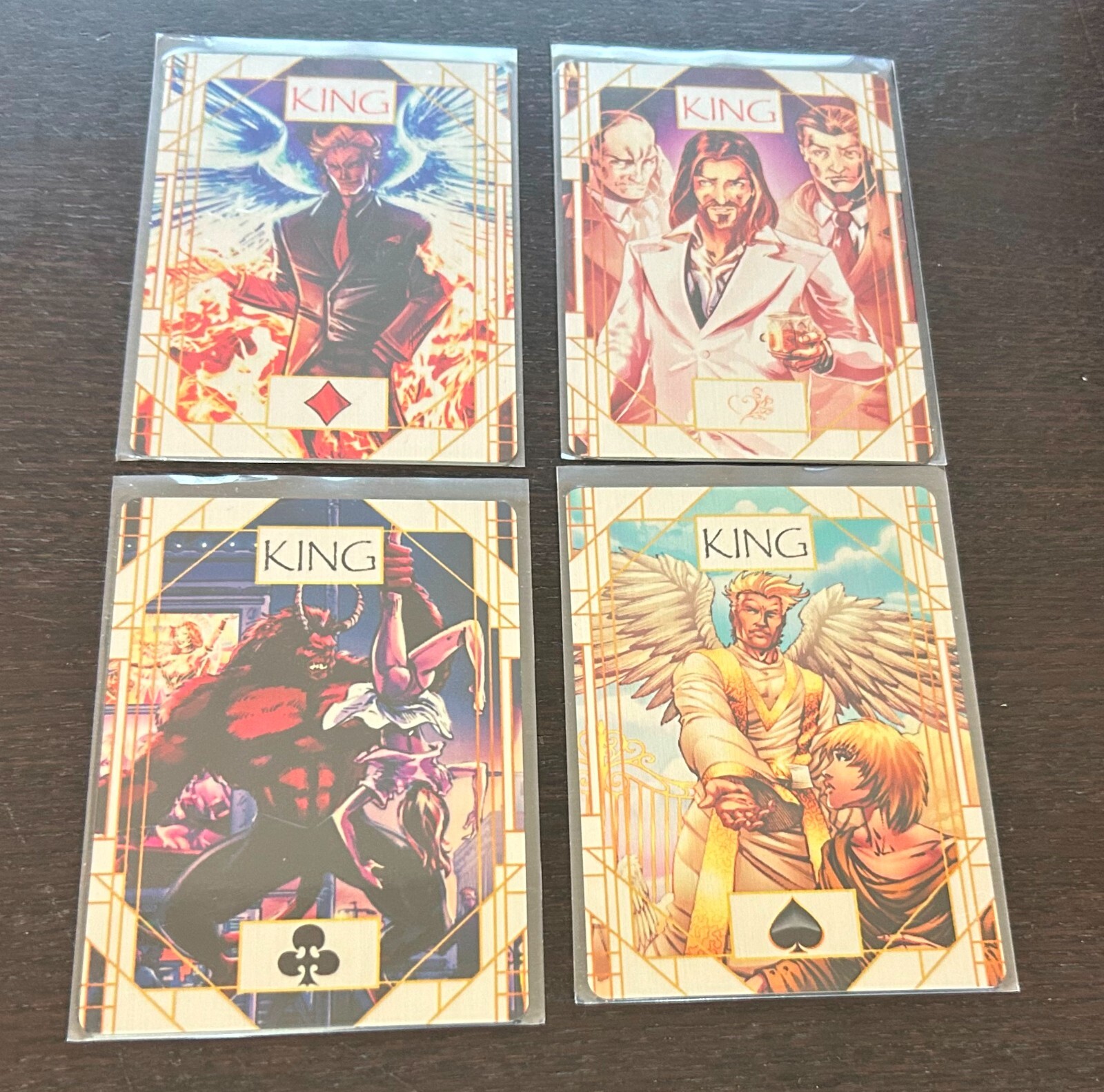 PENNY FOR YOUR SOUL -- Metal Playing Card King -- Limited Edition Set of 4 Suits