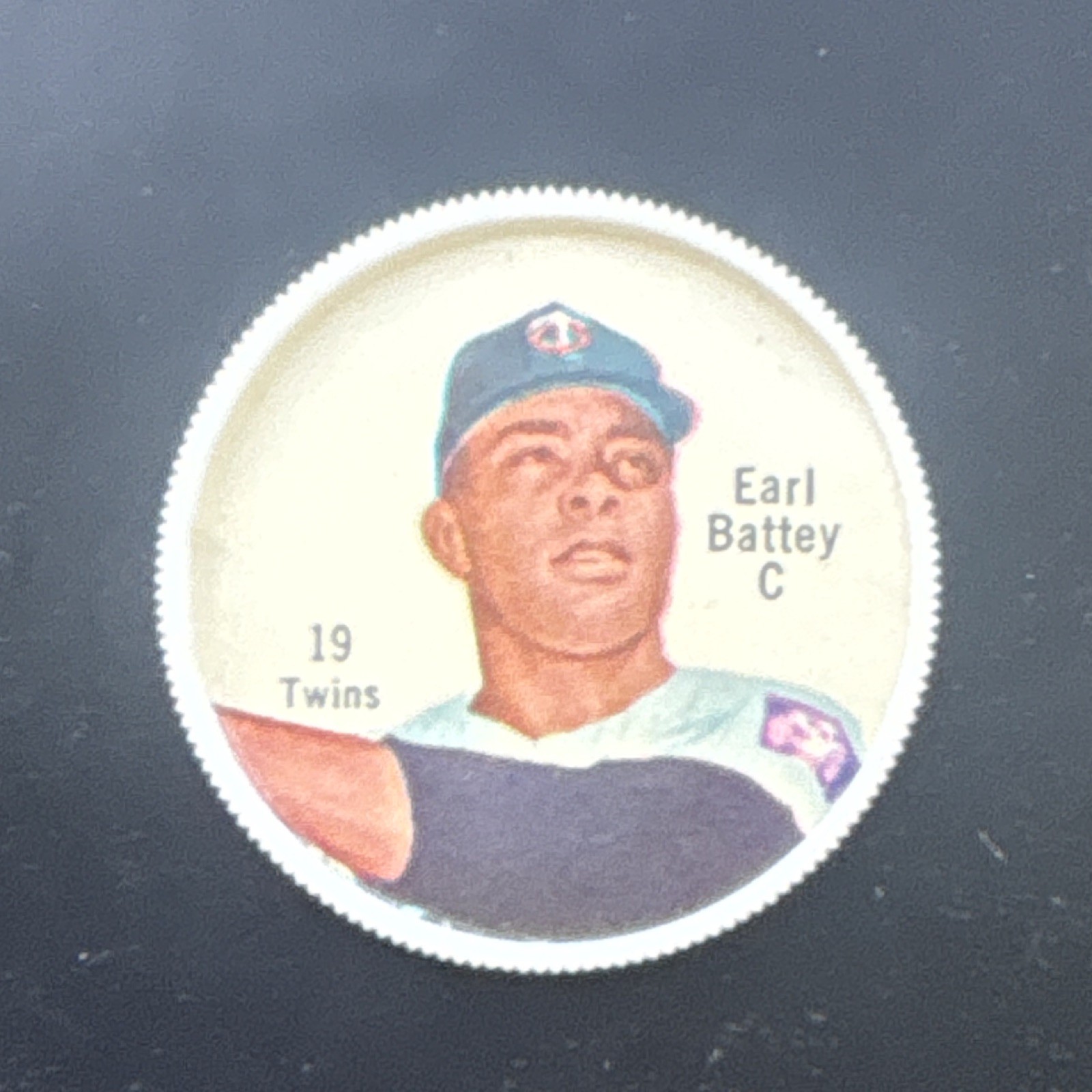 1962 Salada Earl Battey Minnesota Twins Baseball Sports Coin #19
