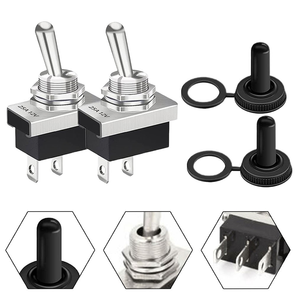 T-oggle Switch With Waterproof Cap -25??~+85?? 2Pcs Button Type KN3D-101 On/Off