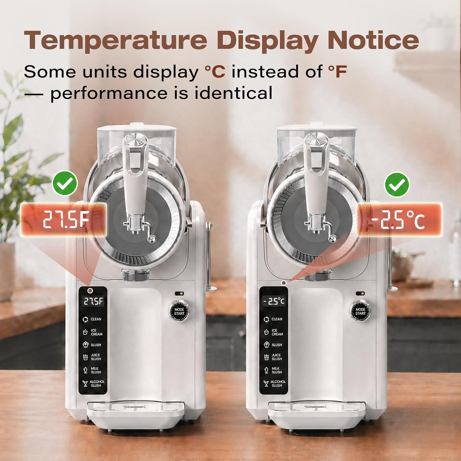 5 Presets Slushy Maker, LED Display, Auto Clean