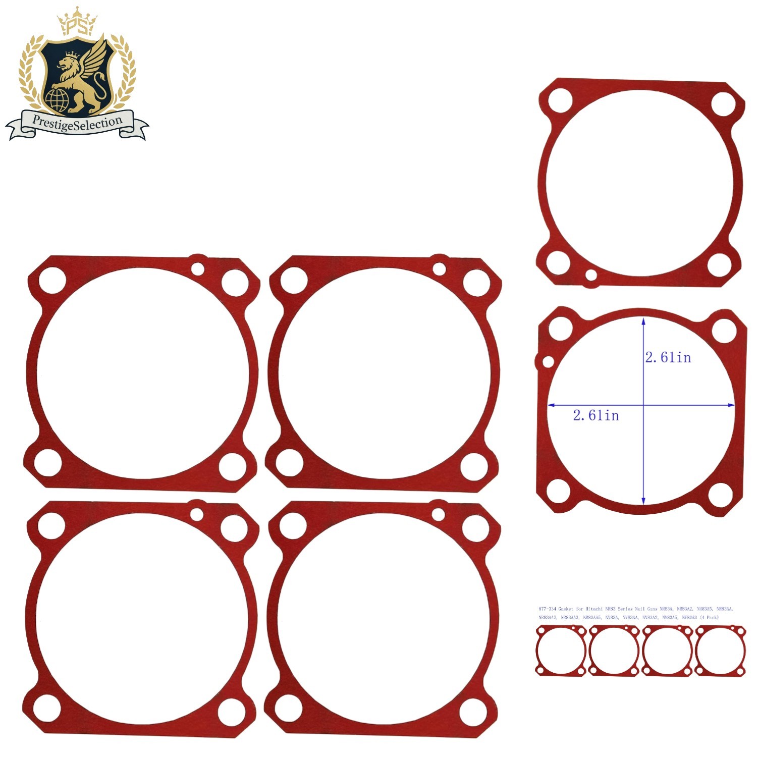 4-Pack Hitachi NR83 Gasket for Optimal Performance - Compatible Models Included