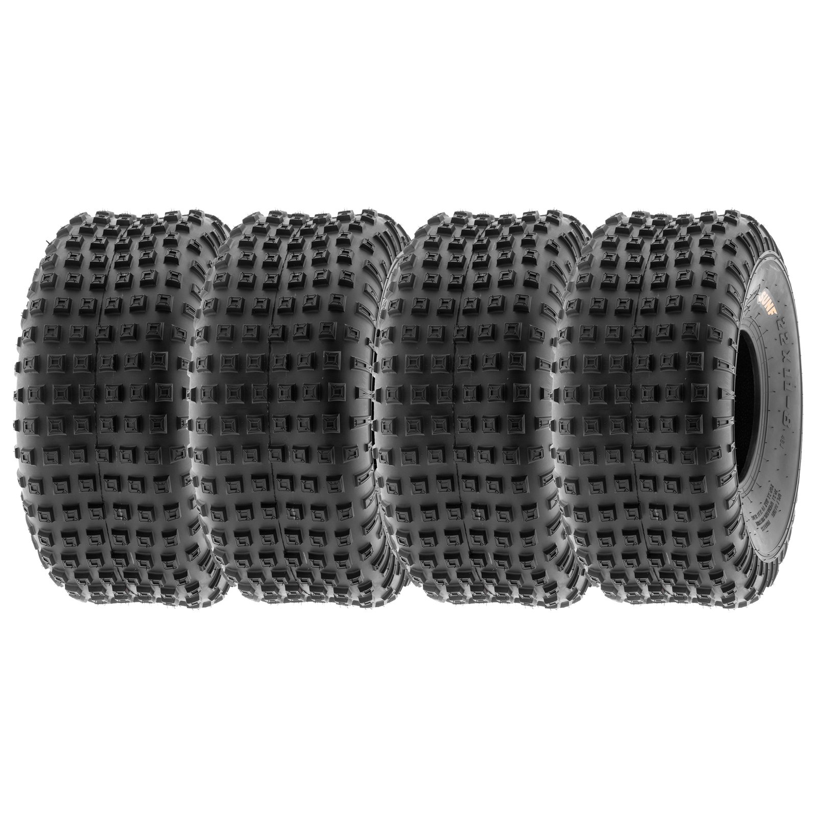 SunF ATV Tires 15x7-6 15x7x6 Loose Terrain Hardpack 6 PR A011 - Set of 4