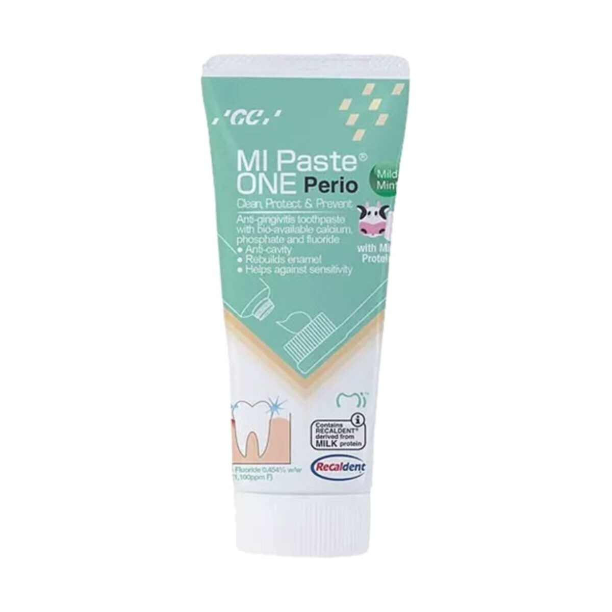 GC MI Paste ONE Perio with Fluoride and Recaldent 35mL Tube - MILD MINT