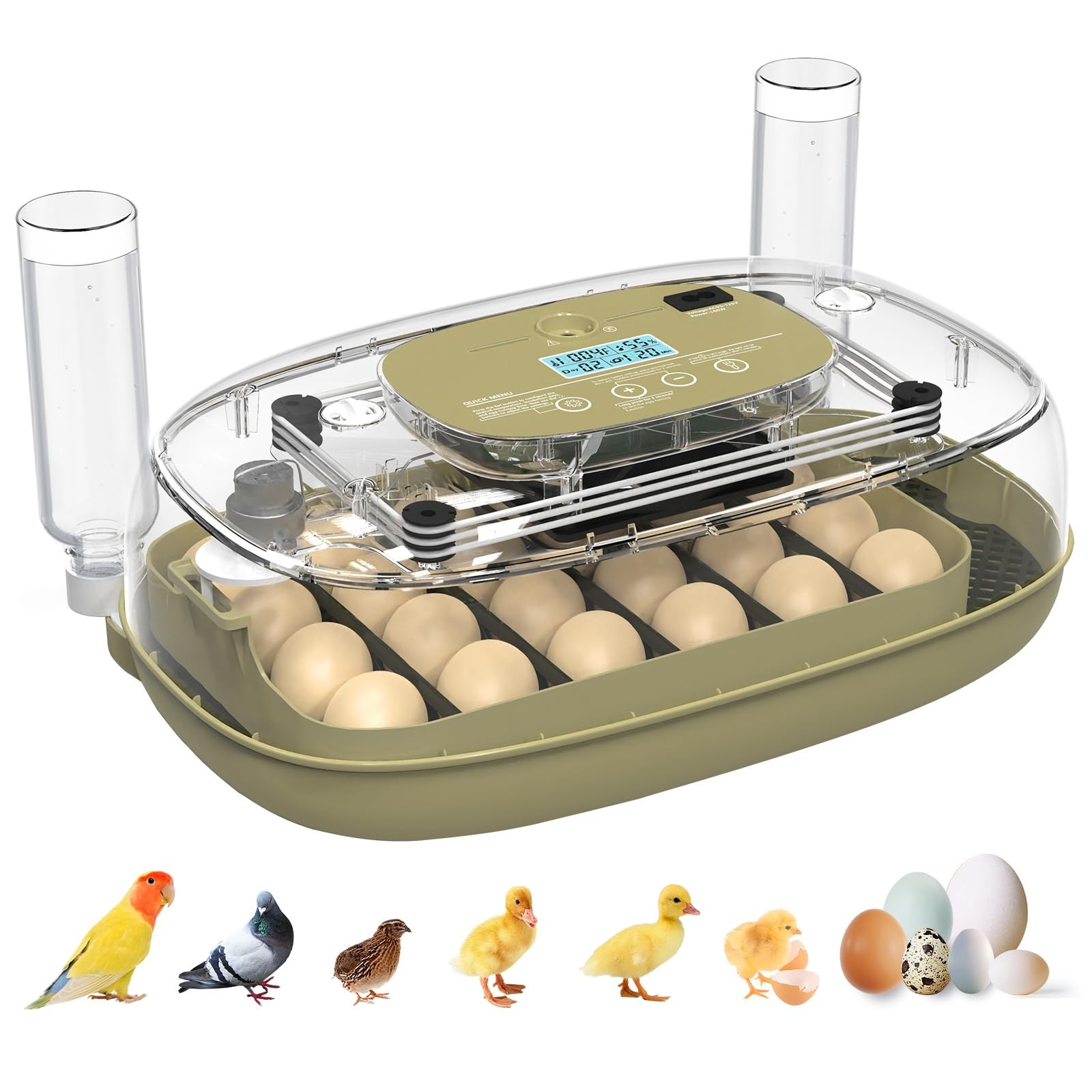 Incubators for Hatching Eggs,24 Egg Incubator with Automatic Egg Turning and ...