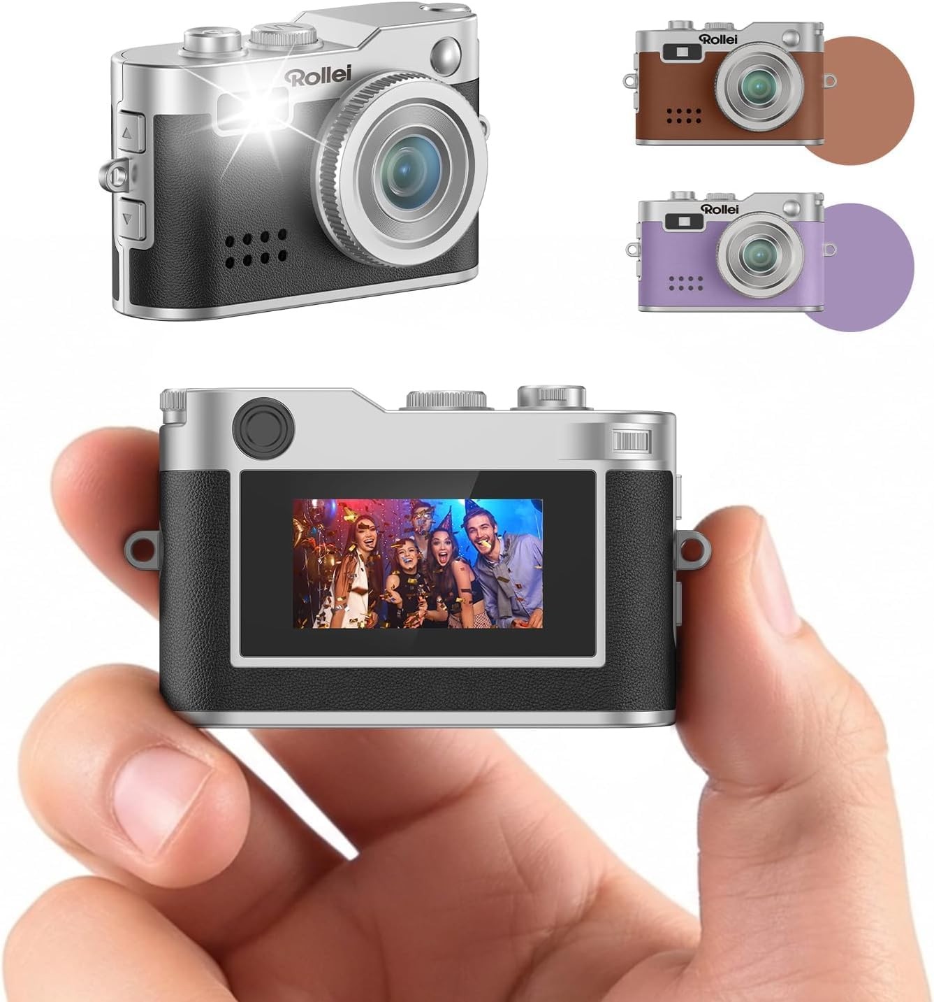 Mini Digital Camera Keychain 1080p Small Portable Photo Video Camera Black