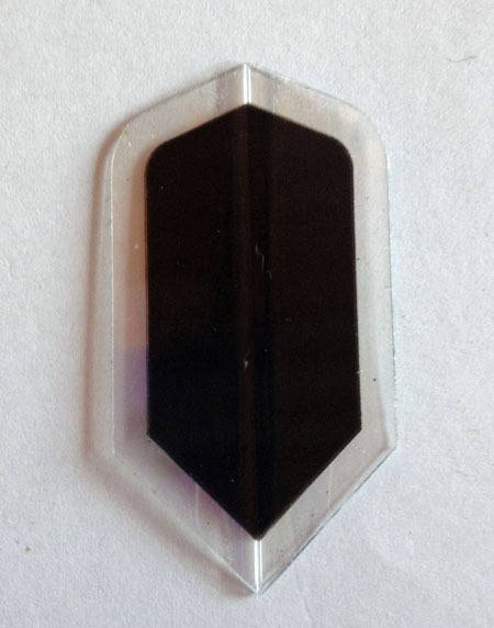 Amerithon Dart Flights- Black with Clear All-Around Border -5 Slim Sets