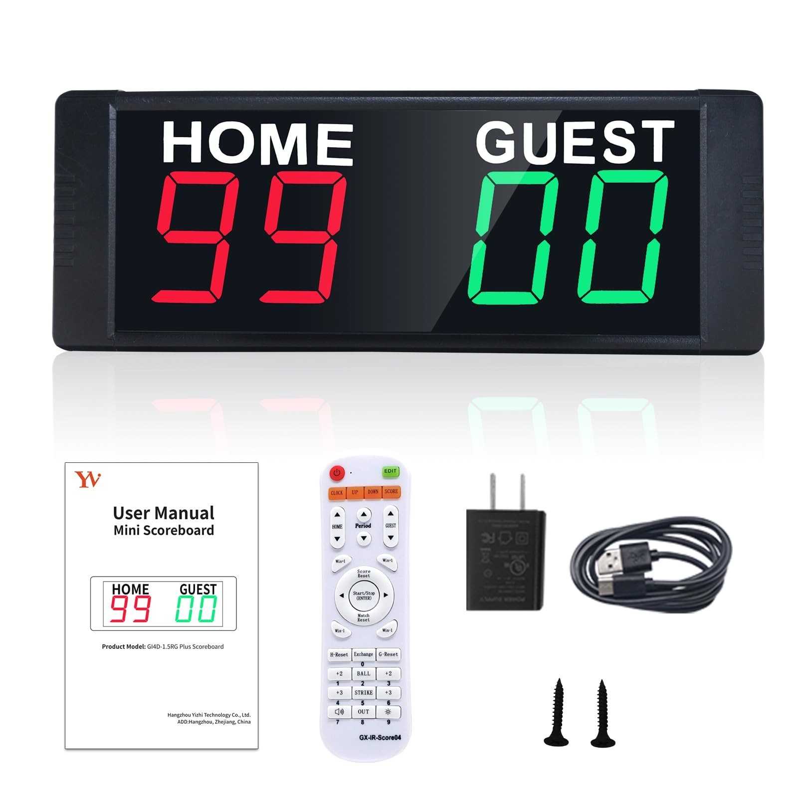 YZ LED Portable Digital Scoreboard, Tabletop Electronic Scoreboard with Remot...