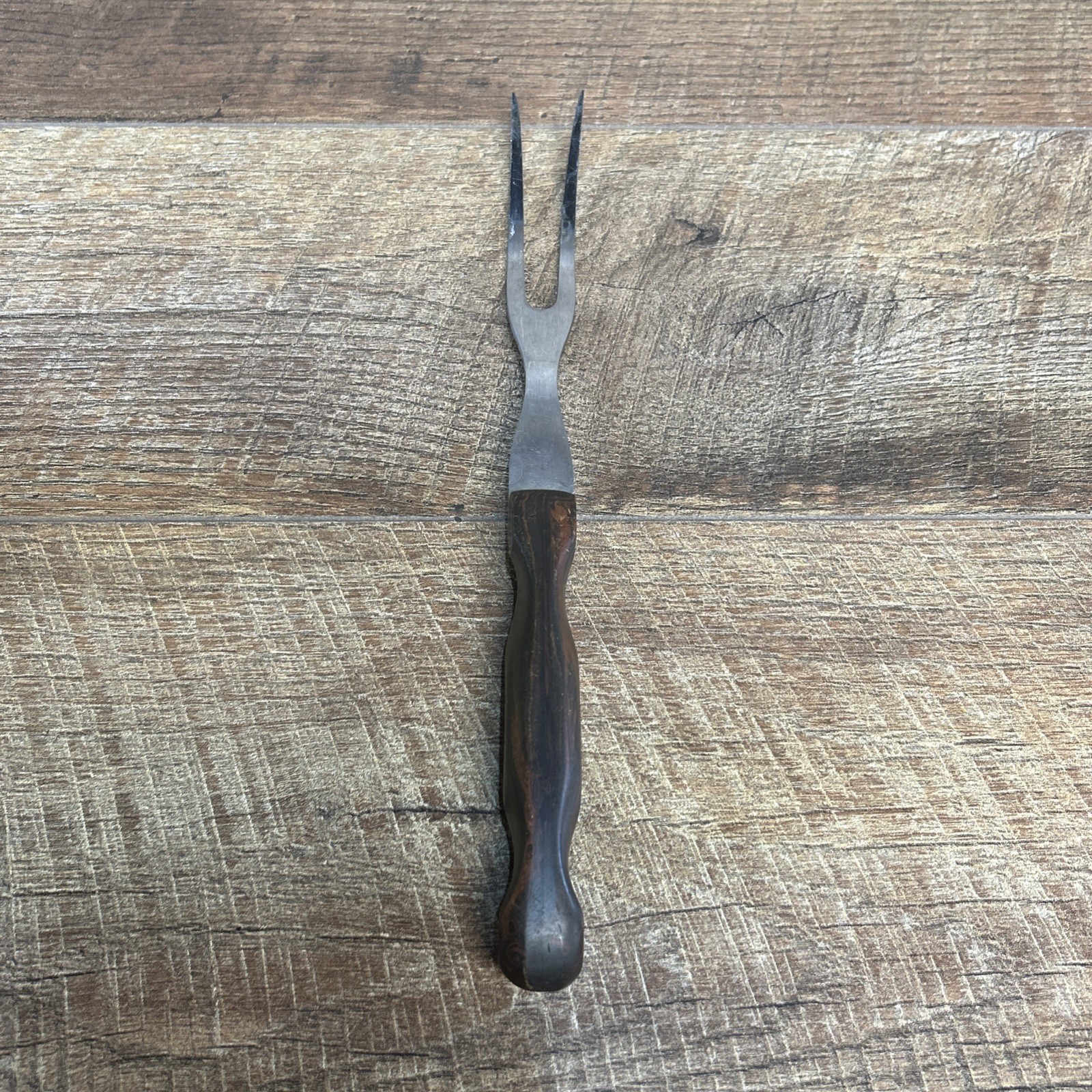 Cutco No. 27 Carving Fork Vintage Brown Handle 11-5/8" TOTAL LENGTH