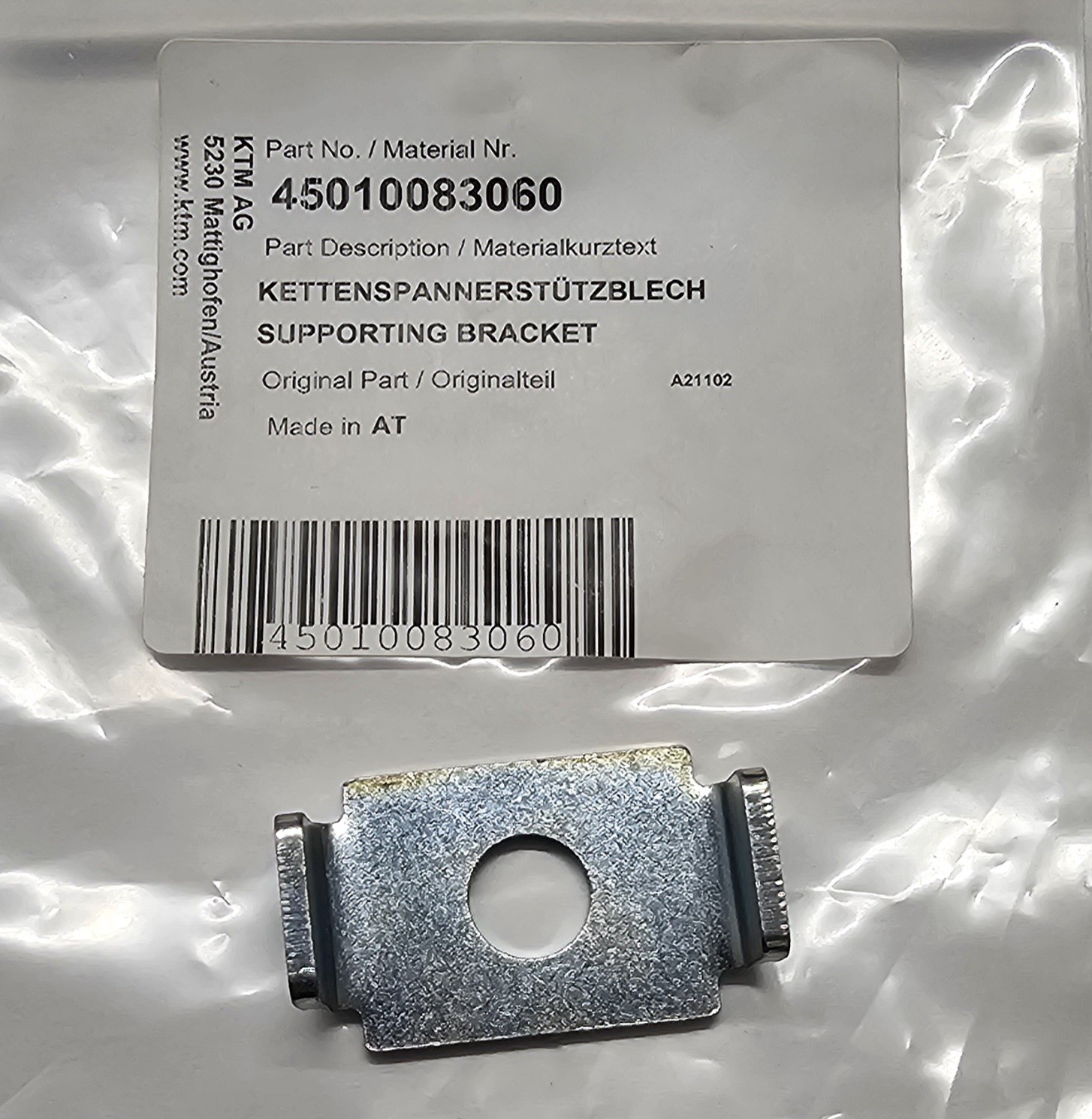 45010083060 SUPPORTING BRACKET/ CHAIN ADJUSTER BRACKET SX
