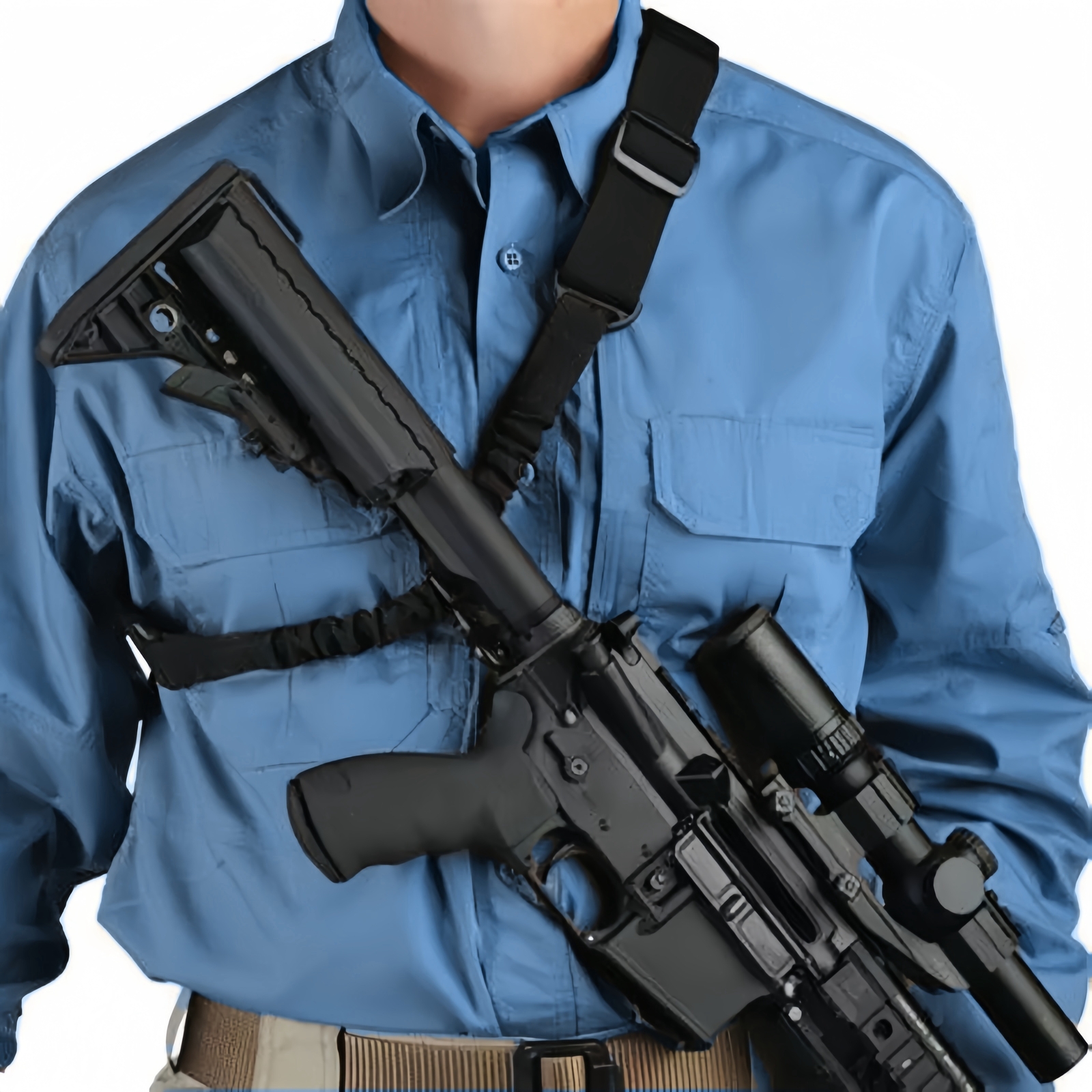 Tactical One Single Point Bungee Rifle Gun Sling System Strap Adjustable Hunting