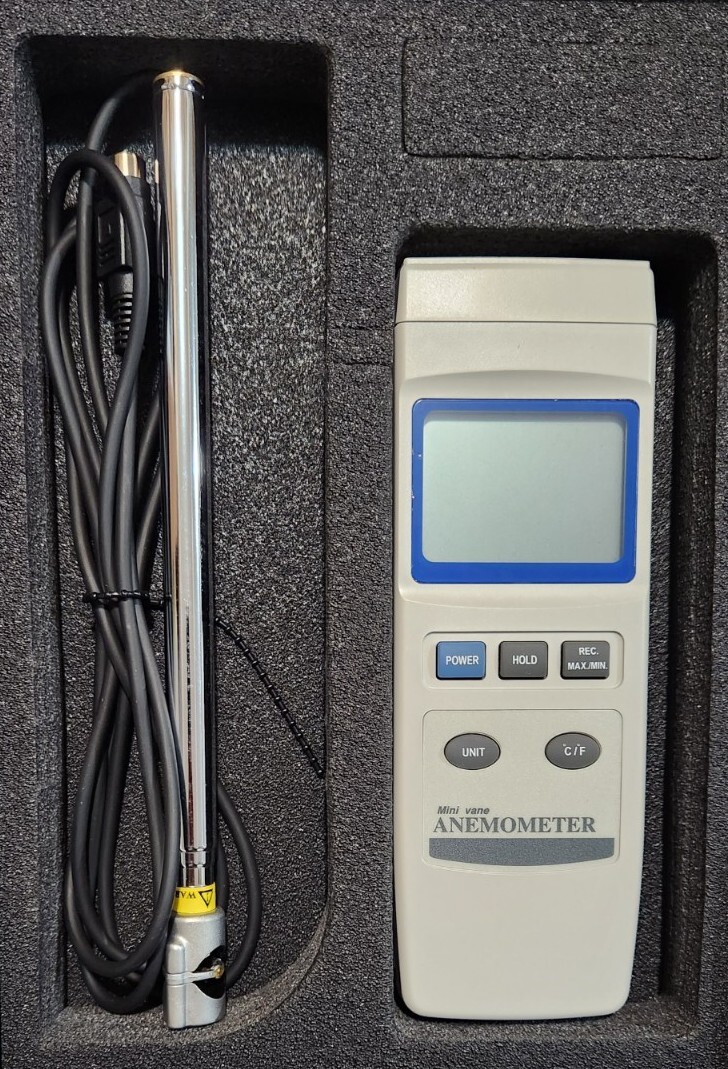 General Tools Digital Air-Speed Temperature Mini Vane Anemometer DAF80MIN