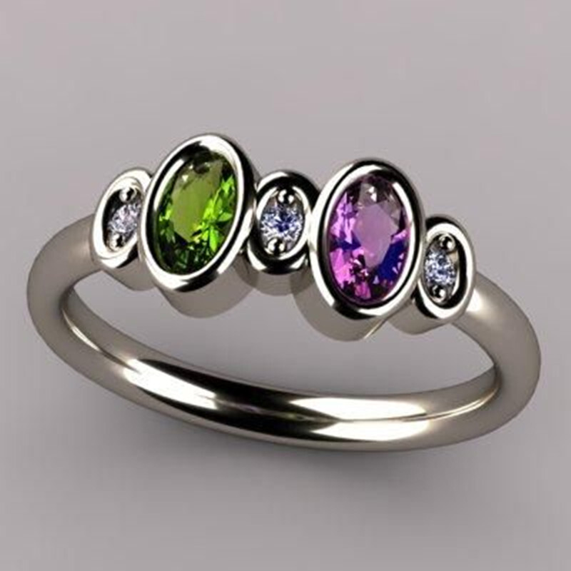 Elegant 925 Silver Filled Cubic Zirconia Ring Women Engagement Jewelry Sz 6-10