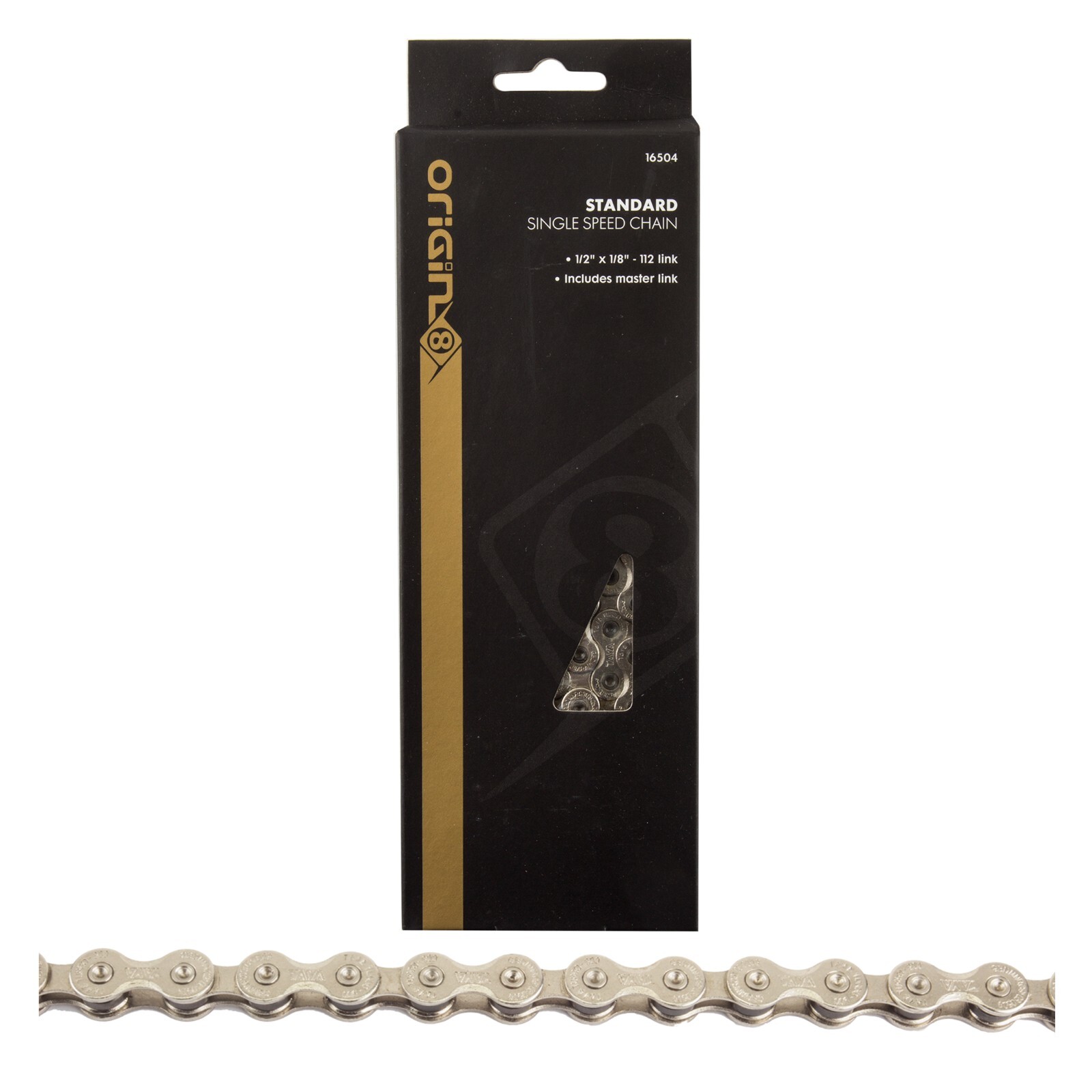 Chain Origin8 1/2x1/8 Standard 1speed Sitver 116L w/Master Link