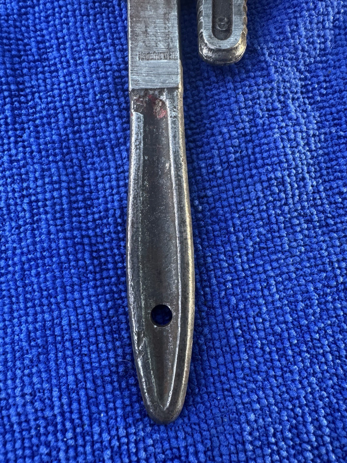 Vintage 8" Mini Pipe Wrench. Marked "STEEL CO. Guaranteed”. (B2)