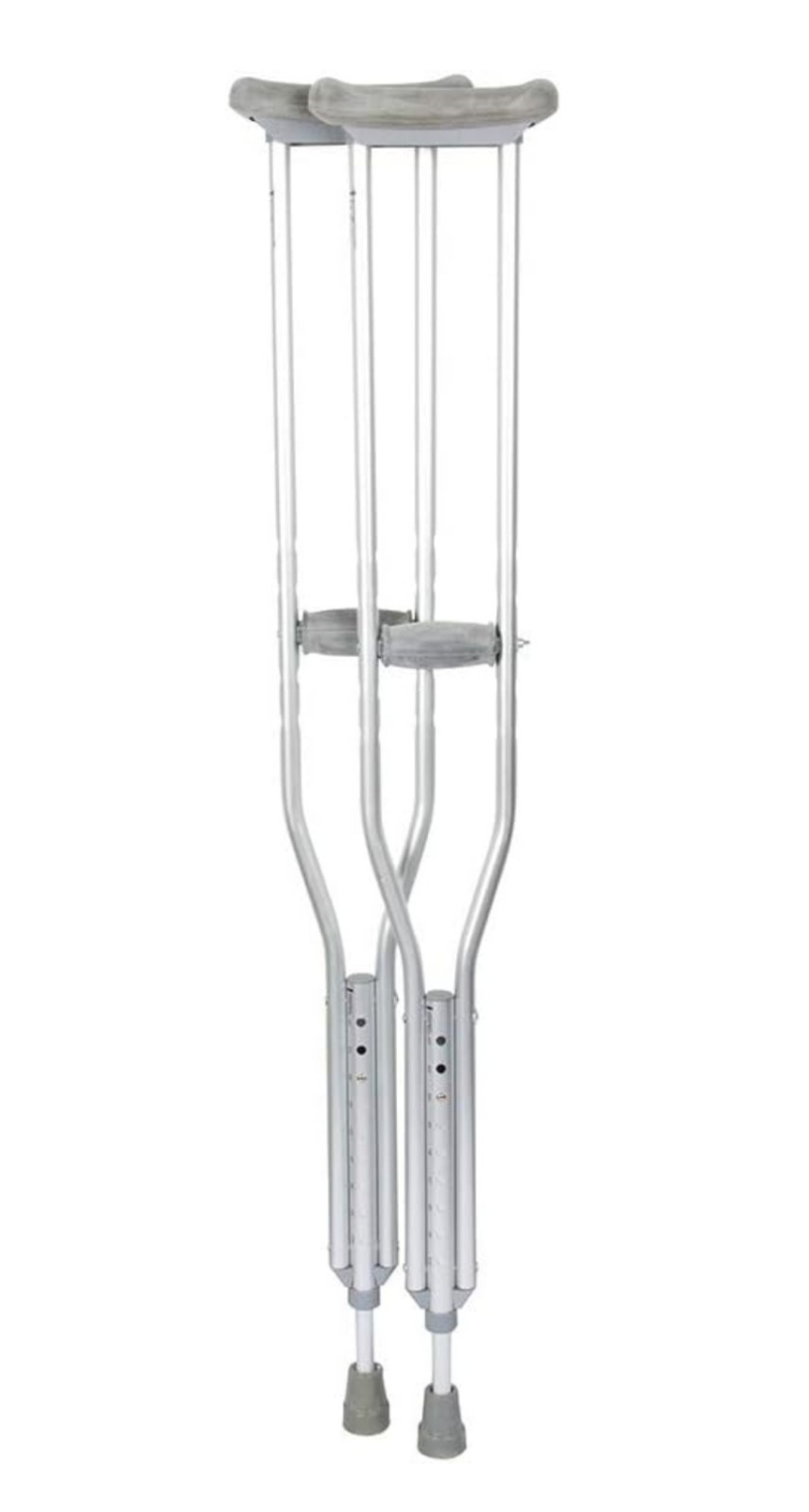 Aluminum Crutches Adult Small 4' 6"–5' 2" – Pair of Lightweight Height Adju...
