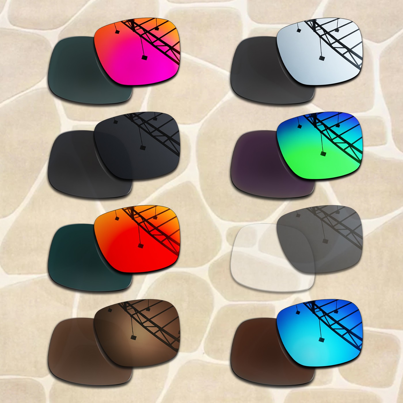 Anti-Scratch Polarized Replacement Lenses for Oakley Holbrook Mix OO9384 57mm