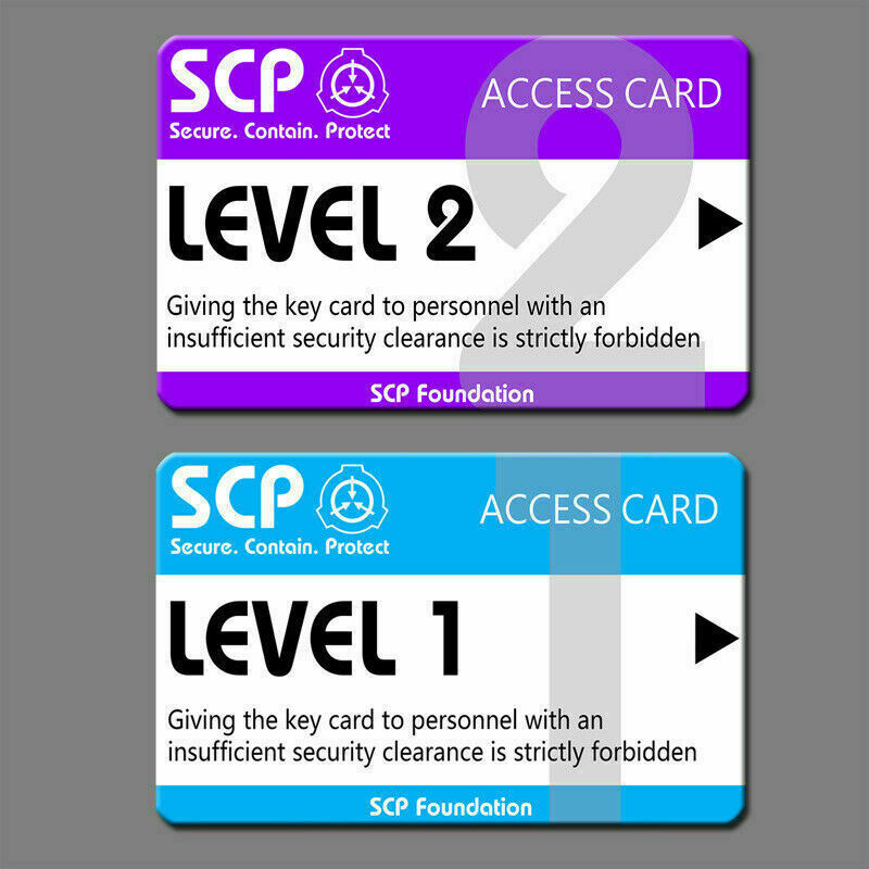 10pcs SCP Foundation Keycards PLASTIC CARD electronic pass cosplay games gift