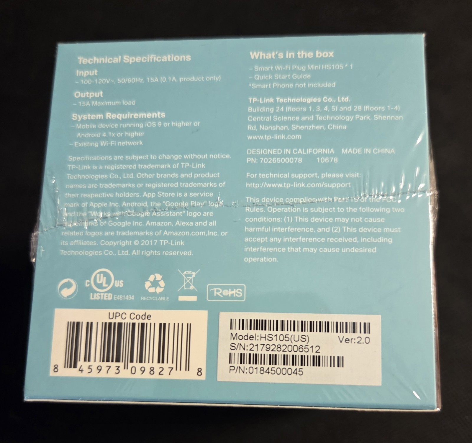 TP-LINK Smart Wi-Fi Plug Mini HS105, Google Assistant Alexa, Compact Design