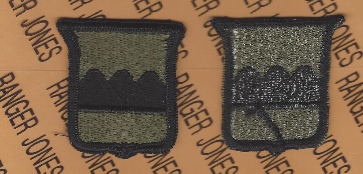 US Army 80th Infantry Division ~2.25" OD Green & Black BDU uniform patch m/e