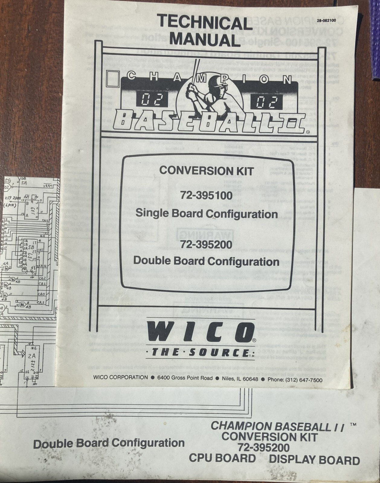 Champion Baseball Arcade Game Technical Manual