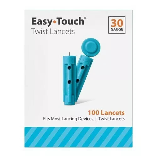 Easy Touch 30 Gauge Twist Top Lancets 100 Count 4 Boxes 400 Lancets Exp. 02/2027