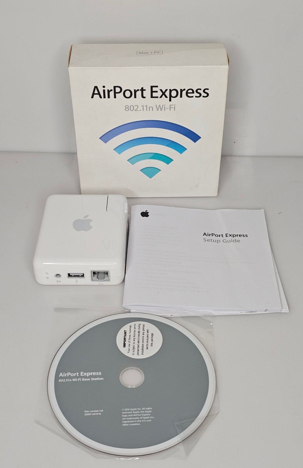 Excellent Apple AirPort Express 802.11n Wi-Fi Base Station MB3211LL/A A1264