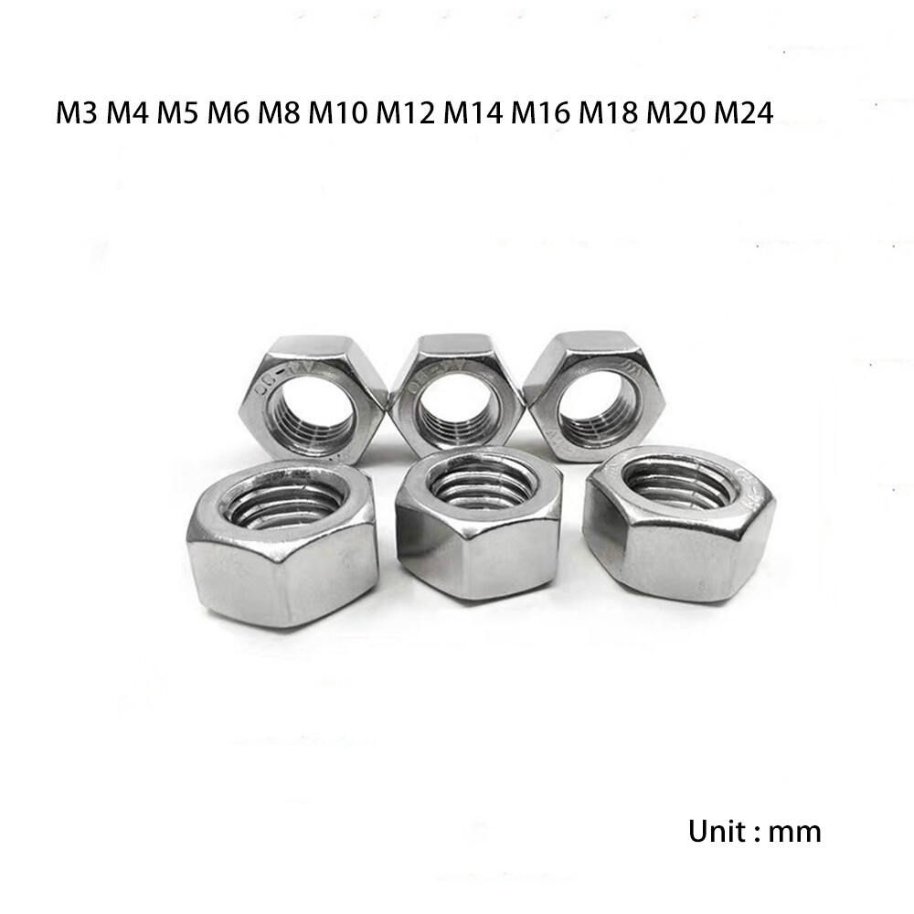 M3 M4 M5 M6 M8 M10 M12 M14 M16 M18 M20 M24 Left-hand thread nuts Hexagonal nut