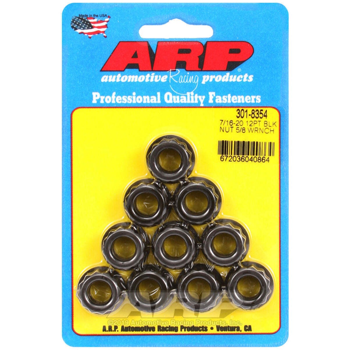 ARP 301-8354 7/16-20 5/8 Socket 12 pt Nut Kit
