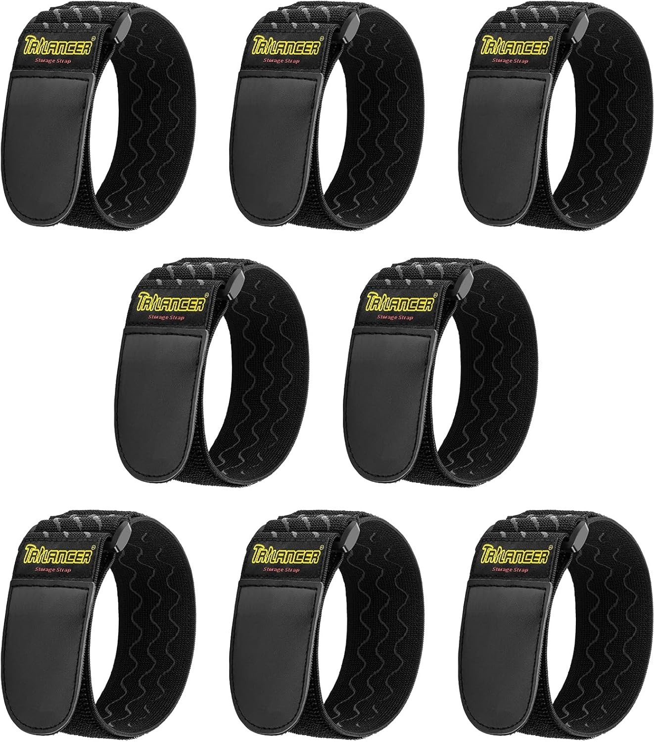 Versatile Heavy Duty Elastic Straps - 12" x 2" | 8 Pack, Securing Cables & More