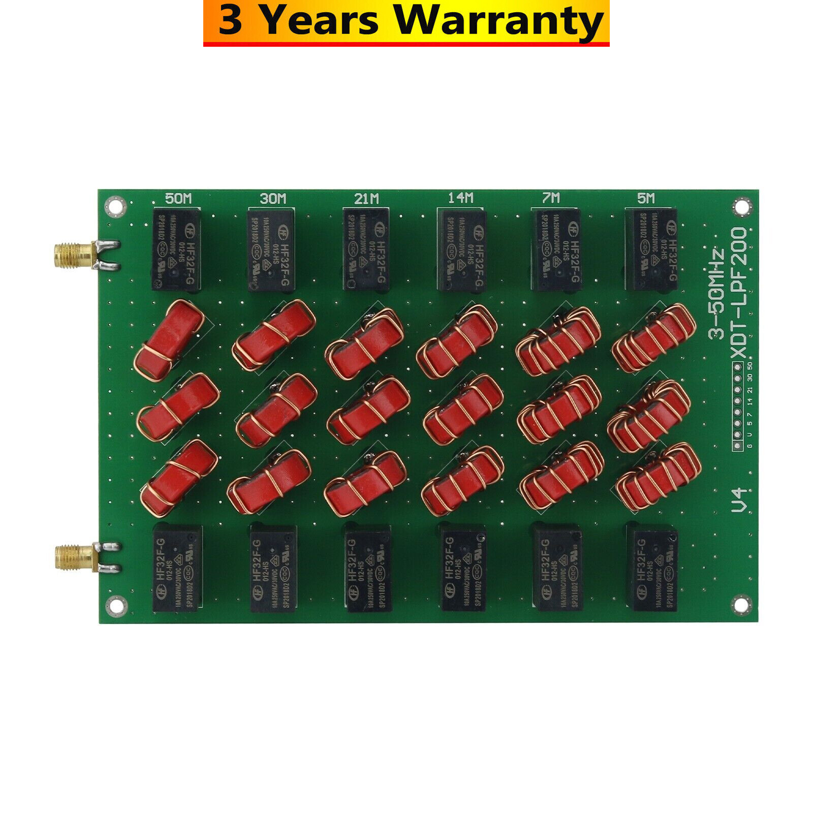 3-50MHz XDT-LPF200V4 Low Pass Filter Supports 6m/10m/15m/20m/40m/80m Bands #TOP