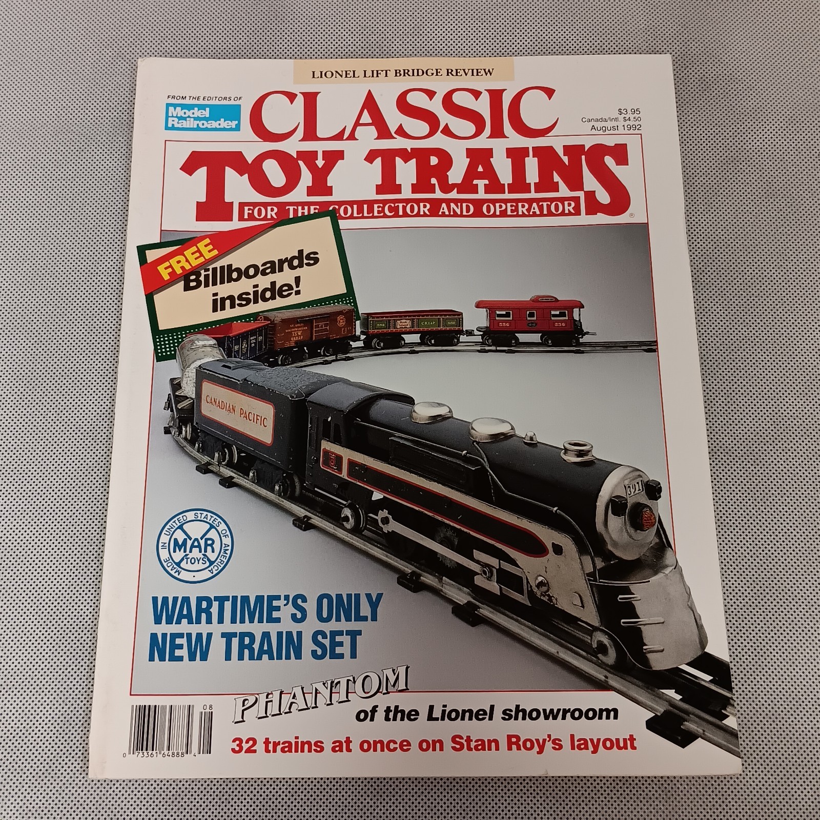 Classic Toy Trains Magazine August 1992