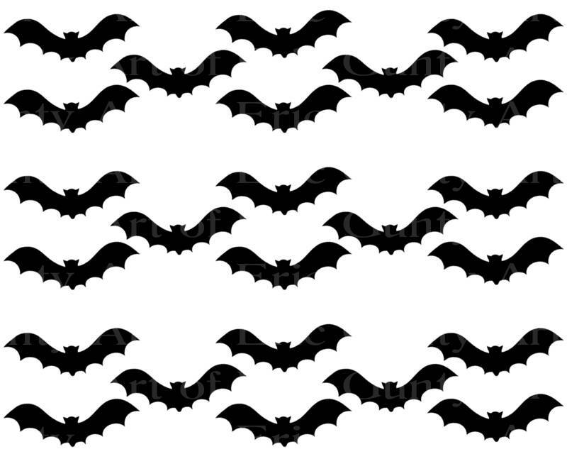 Halloween Bats Birthday ~ Edible 2D Fondant Cake 3 Strip Side Topper ~ D22520 *