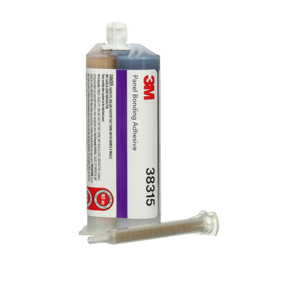 50mL Cartridge 3M Auto Body Panel Bonding Adhesive Two-Part Epoxy 38315 - Black