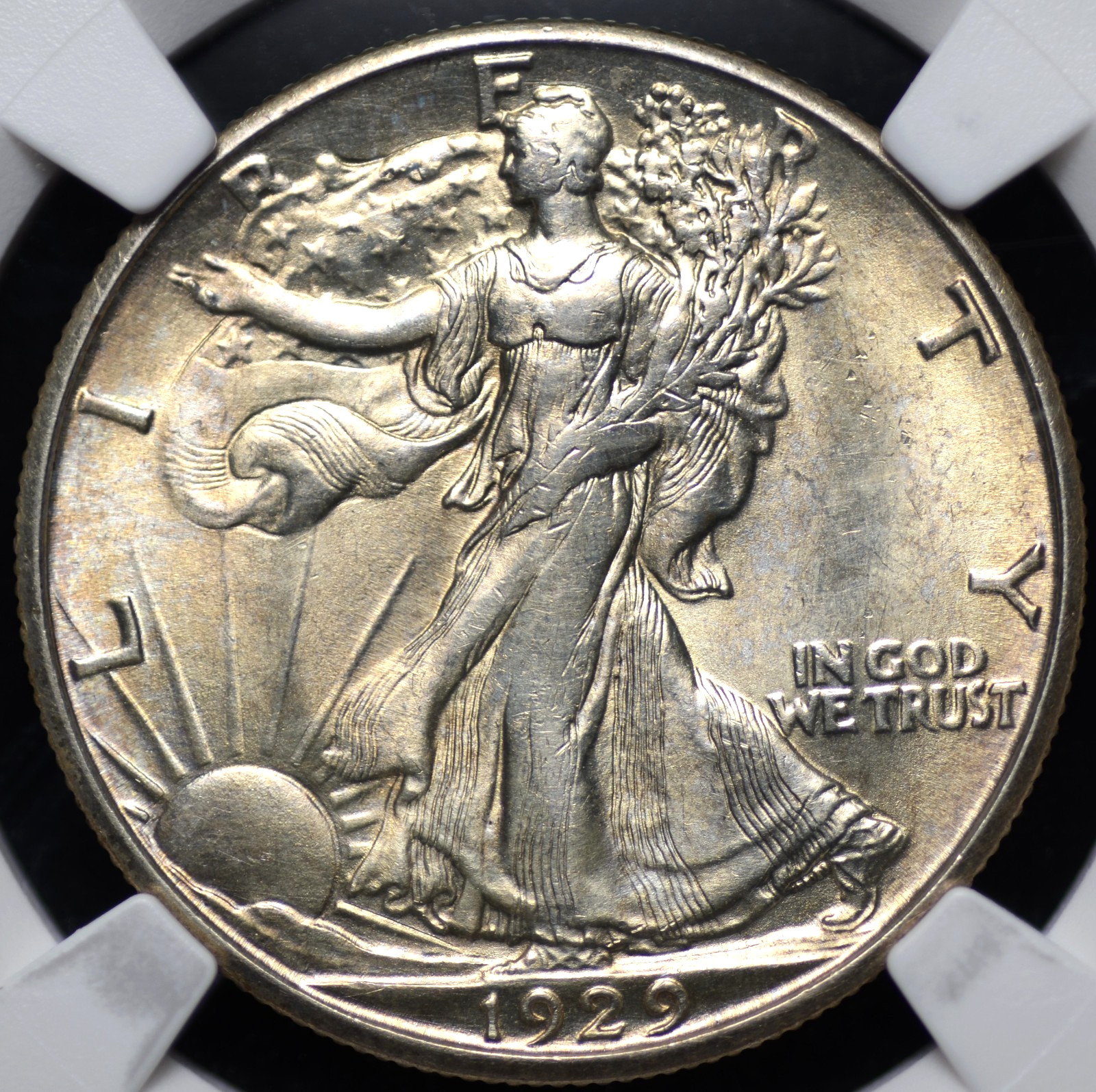 1929 D WALKING LIBERTY HALF DOLLAR NGC MS 62 SMOOTH & WELL STRUCK FOR THE ISSUE