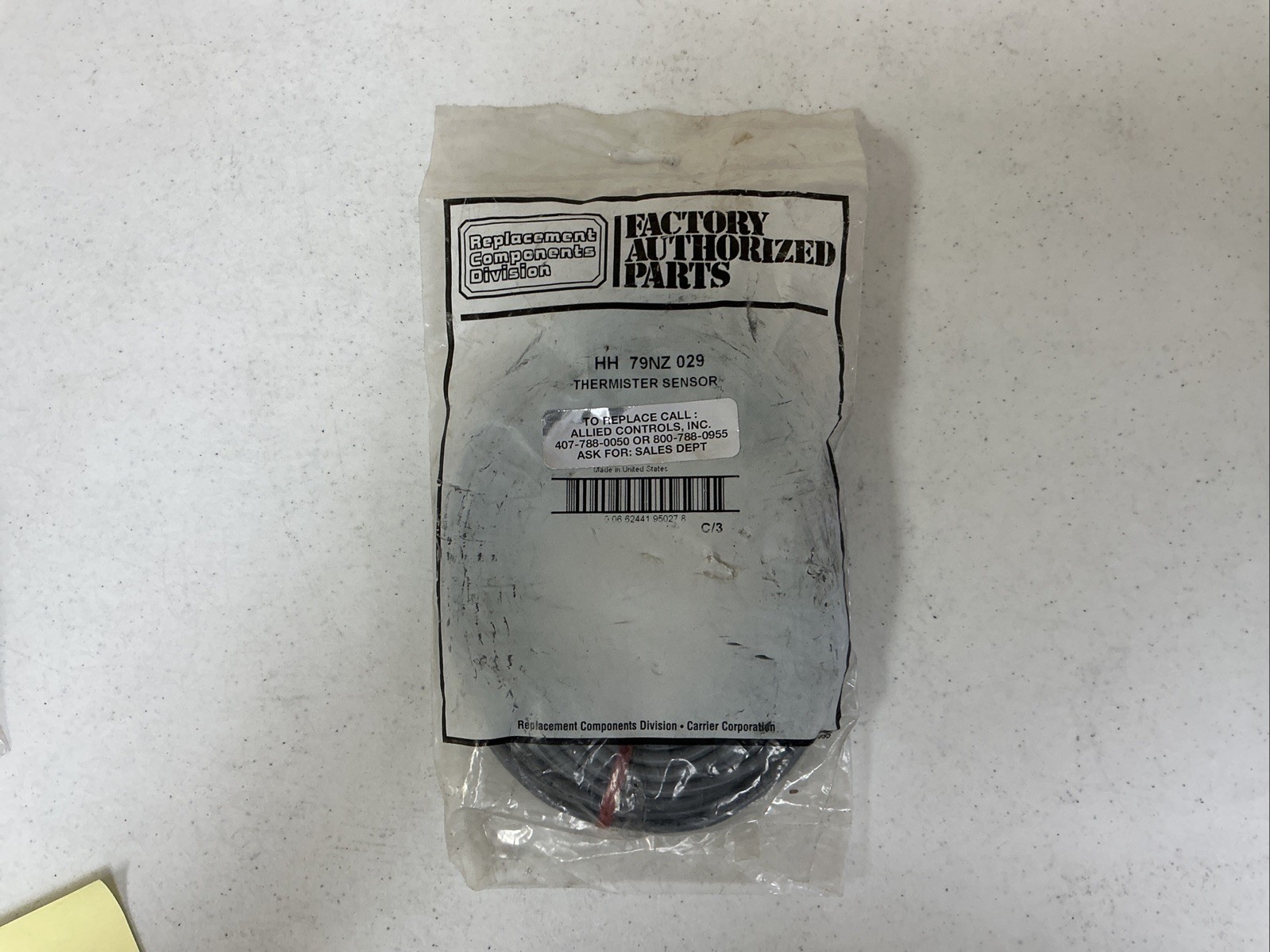 NEW FACTORY AUTHORIZED PARTS HH 79NZ 029 THERMISTER SENSOR, FREE SHIPPING