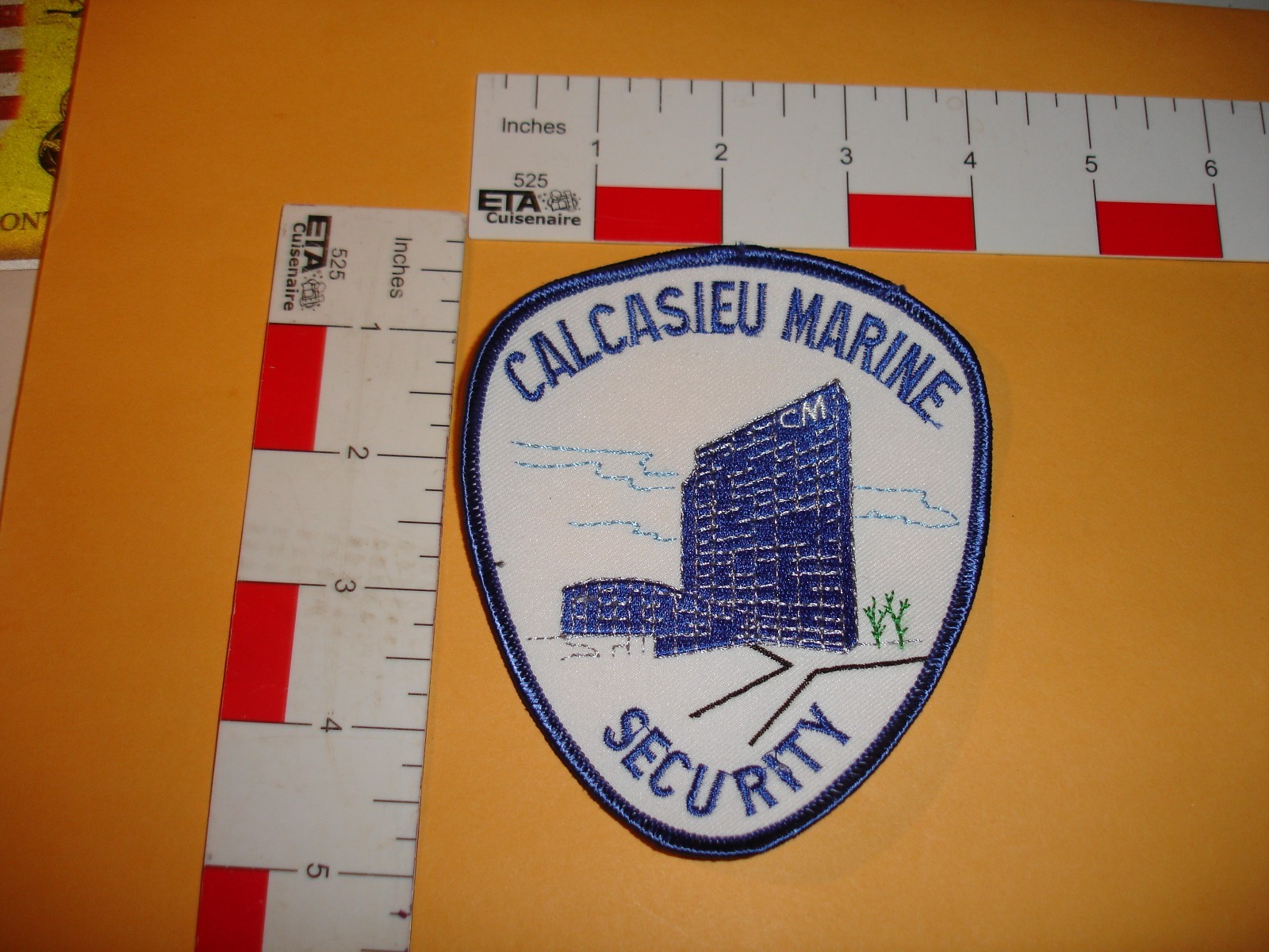 Vintage Security Patch Calcasieu  Marine Security