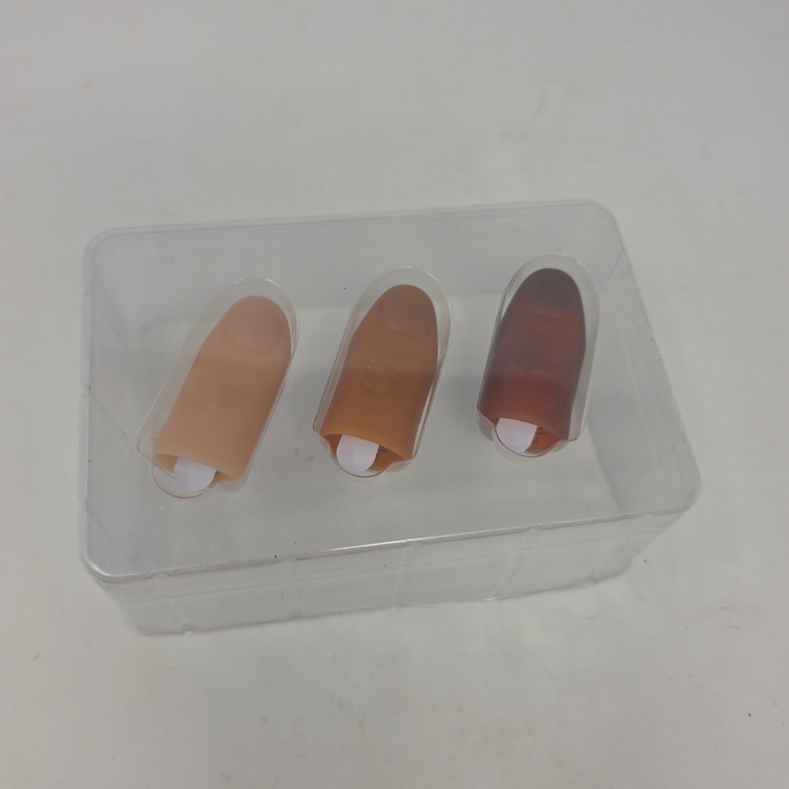 Realistic Magic Thumb Tip Set 3 Pack Multiple Skin Tones Vanishing Trick Prop