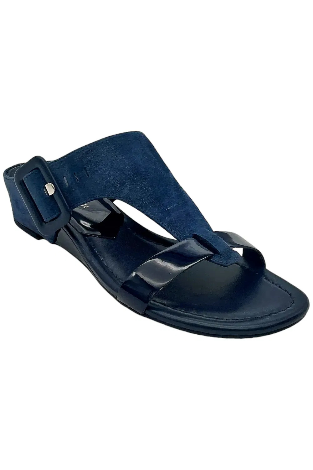 Donald Pliner Women's Ofelia Metallic Wedge Sandals Navy