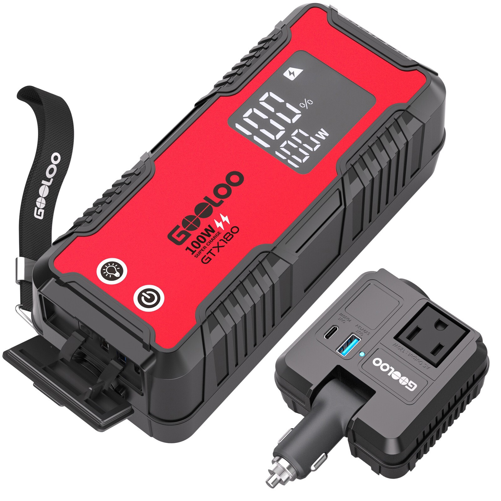 GOOLOO GTX180 180Wh Lithium Portable Power Station Power Bank With PD100W In/Out